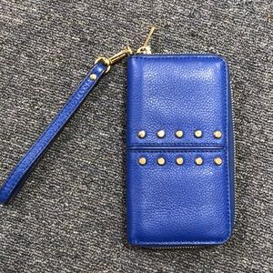 Michael Kors phone wristlet blue